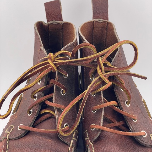 Allen Edmonds Moc Toe Leather Chukka Boots Mens Size 9 D Brown Lace Up Shoe - Picture 5 of 12